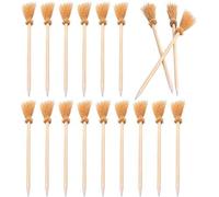 Leikurvo Lot de 18 crayons à balai de sorcière : crayons nature en bois multifonctionnel crayon pour fêtes cadeaux détails décoration Halloween