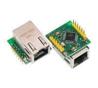 Leikurvo Lot de 2 modules réseau Ethernet USR-ES1 W5500 SPI vers LAN TCP IP STM32, convertisseur Ethernet TCP/IP Mod Compatible WIZ820Io Interface 3,3 V 5 V