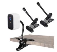 Leikurvo Lot de 2 supports flexibles pour Eufy Cam 2C/2C Pro/3/3C, support de serrage en métal pour EufyCam 1/2/EufyCam E, support de mât universel, support flexible pour extérieur/intérieur