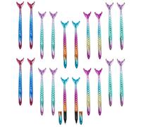 Leikurvo Lot de 20 stylos gel de sirène, créatifs en forme de queue de poisson, stylos à bille sirène, pour filles, cadeau de fête, école d'enfants, encre noire ZJ322-pen-20 1 unité (Lot de 20)