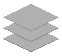 Leikurvo Lot de 3 coussinets thermiques en silicone 12,8 W/mK, 100 x 100 x 0,5 mm/1 mm/1,5 mm, coussinets thermiques performants, réutilisables pour dissipateur thermique pour ordinateur portable