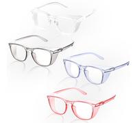 4 lunettes de protection, anti-buée, lunettes de protection contre la lumière bleue, lunettes de protection UV, lentille de protection, unettes de sécurité pour femmes/hommes/enfants