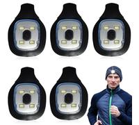 Leikurvo Lot de 5 lampes LED de rechange pour bonnet éclairé, rechargeables, ultra lumineuses, rechargeables par USB, pour hommes, femmes, enfants, lampe étanche pour bonnet en tricot