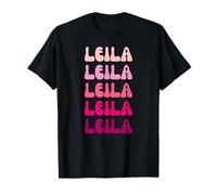 Leila Retro Stack Design T-Shirt