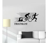 LEILANIR Autocollant Mural en Vinyle Amovible - Autocollant Triathlon Ironman, décoration pour gymnases, salles de Fitness, Clubs de Sport et Zones d'entraînement à Domicile 42x70 cm