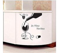 LEILANIR Sticker Mural Phrase Noir Amovible pour Restaurant ou Bar pour créer Une Ambiance Romantique 59 x 72 cm