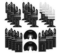 LEILUO 24 Pièces Lames de Scie Oscillantes Bois Plastique Métal Universelle Outil Multifonctions Accessoires Kit y compris Sac de Rangement Convient pour DeWalt Parkside Black&Decker Makita et Plus