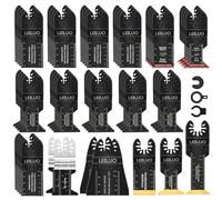 LEILUO 55 Pièces Set De Lames Multifonctions En Titane Et À Dents Japonaises Pour Bois Clous Plâtre Accessoire Universel Pour Outil Multifonction Avec Sac De Rangement