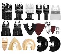 LEILUO 82 Pièces Lames de Scie Oscillantes Bois Plastique Métal Universelle Outil Multifonctions Accessoires Kit y compris Sac de Rangement Convient pour DeWalt Parkside Black&Decker Makita et Plus