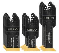 LEILUO Lot de 10 lames oscillantes en titane pour outils multifonctions pour bois et clous compatibles avec DeWalt Makita Ryobi et plus encore