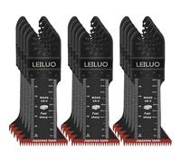 LEILUO Lot de 15 lames de scie oscillante à dents japonaises de 70 mm extra longues - Matériau CRV - Accessoires pour outils oscillants de coupe rapide et propre - Compatible avec DeWalt, Makita et