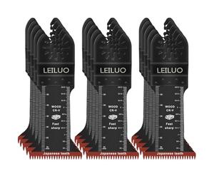 LEILUO Lot de 15 lames de scie oscillante à dents japonaises de 70 mm extra longues - Matériau CRV - Accessoires pour outils oscillants de coupe rapide et propre - Compatible avec DeWalt, Makita et