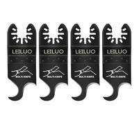 LEILUO Lot de 4 Lames Crochet Multitool pour Découpe Moquette Bardeaux & Carton incl. Sac de Rangement Accessoire Universel Compatible avec DeWalt Makita & Plus