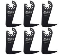 LEILUO Lot de 6 Lames de Scie Multitool pour Plaque de Plâtre & Placo Découpes Multi-Matériaux Bois & PVC Accessoire Universel Compatible avec DeWalt Makita & Plus