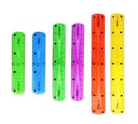 LEIMEND 6 Pièces régler Souple 15cm/20cm/30cm Règle en Plastique Pliable avec Graduations en Centimètres et en Pouces pour L'école, Bureau, Maison