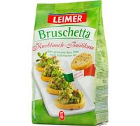 Leimer Bruschetta Chips de pain grillé à l'ail et au basilic 150g