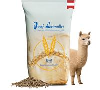 Leimüller Nourriture à l'alpaga en granulés de 25 kg - Nourriture autrichienne de qualité sans génie génétique - Nourriture pour alpagas, lamas, chameaux et camlides du monde nouveau - Rempli à la