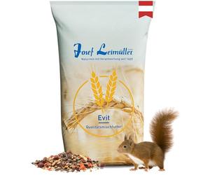 Leimüller Nourriture pour écureuils Premium 1 kg - Mélange adapté à l'espèce avec des Noisettes entières et des vers de Farine - Nourriture fraîche pour écureuils et Tamias d'Autriche