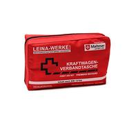 Leina 13164 Trousse de Secours Compacte pour Véhicule sans Velcro, Rouge/Noir/Blanc
