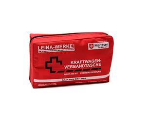 Leina 13164 Trousse de Secours Compacte pour Véhicule sans Velcro, Rouge/Noir/Blanc