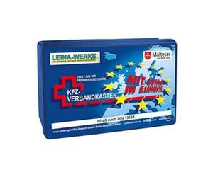 Leina-WERKE 10102 Moteur Véhicule Kit de Premiers Secours Euro, Bleu/Multicolore