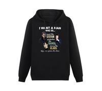 leinen Men's I Want A Man Who is Stefan Damon Klaus Sweatershirt Gift for The Vampire-Diaries Fan Size L