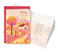 Leinessy Carte d'amour pour la fête des mères pour maman, carte de fête des mères de la part de sa fille, fils, You're Been There for Me