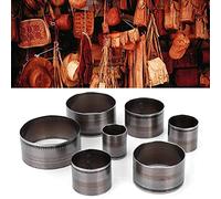 Leinggg Cutter en Cuir Trou, Outil de Poinçonnage de Forme Ronde de Carré, 7 pièces poinçonneuse en Cuir Circulaire Puncher poinçonneuse for Le Traitement en Cuir