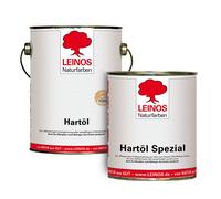 LEINOS huile pour bois 2,5 l en kit avec huile dure spéciale 750 ml comme finition | Huile incolore pour meubles pour surfaces fortement sollicitées | Vitrification efficace et protection durable à l'