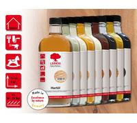 LEINOS huile pour bois 250 ml | Huile dure grise pour tables meubles plans de travail | Huile pour meubles en chêne teck pour une vitrification efficace et une protection durable en intérieur