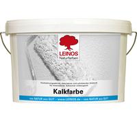 LEINOS peinture à la chaux 665 - Peinture murale pour intérieur hautement respirante | Blanc naturel, mat & minéral | Sans solvants, anti-moisissure, peut être teinté | 10L pour env. 65m² | pour tous