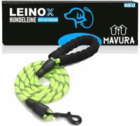 LEINOX réfléchissant chien laisse d'entraînement en nylon laisse de jogging poignée souple