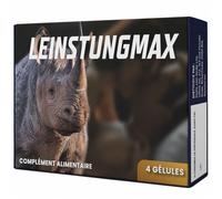 LEINSTUNGMAX Gélules avec Ginseng, Maca, Rhodiola, Astragale, Extrait de Pépins de Raisin, Vitamines & Zinc 4 Gélules - Complément alimentaire pour hommes actifs | Format pratique de 4 gélules