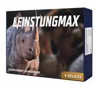 LEINSTUNGMAX pour hommes actifs | Complément alimentaire | 4 Gélules | Ginseng, Maca, Rhodiola, Astragale, Extrait de Pépins de Raisin, Vitamines & Zinc