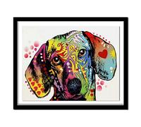 leioo DIY 5D Diamond Painting Full Kits,Chien Teckel Diamond Painting Crystal Rhinestone Embroidery Diamond Pictures for Kids and Adult,Diamond Arts Craft Gift for Home Wall DecorSquare Drill 40x50cm