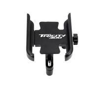 LEIOSHOP Support Téléphone Vélo Moto Scooter pour TRICITY300 Tricity 300 Accessoires pour Moto Support pour Téléphone Portable avec Rétroviseur pour GPS(Handlebar Black)