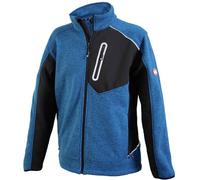 Leipold Doehle 4289-40-M Veste en tricot SKARA en pétrole/noir chiné, polyester et Softshell avec matière recyclée, taille M Taille du vêtement: M pétrole, noir