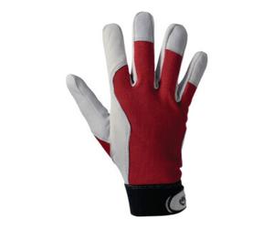 Leipold + Döhle Leipold Gants EN388 Cat. II Taille 10 Nappa chèvre dos rouge fermeture velcro sur carte Quantité:1