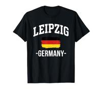 Leipzig Deutschland Germany German Flag Souvenir Europe Tour T-Shirt