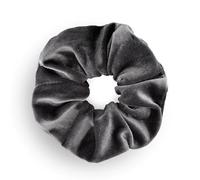 Leirinik Chouchou en velours gris anthracite - 14 cm - 100 % polyester - Aspect velours - Pour femme et fille - Tous types de cheveux - N'abîme pas les cheveux