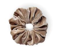 Leirinik Chouchou en velours marron - 14 cm - 100 % polyester - Aspect velours - Pour femme et fille - Tous types de cheveux - N'abîme pas les cheveux