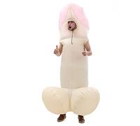 leiruo Costume gonflable adulte une pièce costume gonflable drôle pour le cadeau d'anniversaire de Mardi Gras Party (Rose)