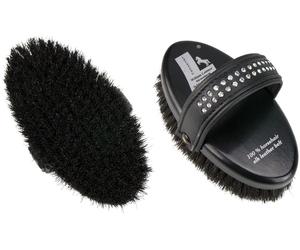 Leistner Brosse à panser pour tête de cheval 134 x 67 mm, 100 % crin de cheval