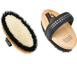 Leistner Brosse de pansage Ultimate 134 x 67 mm 100 % poils de chèvre, bord 100 % crin de cheval