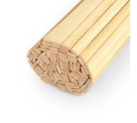 LeisuDay Lot de 100 bâtonnets en bois de bambou pour travaux manuels, bâtons en bois rectangulaires 20 cm de long, 9 x 3 mm latte en bois plate spatule en bois bâtonnets de bois de bricolage pour