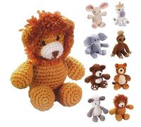 LEISURE ARTS Little Hook Friend Kit de crochet complet pour apprendre à apprendre les animaux pour tous les âges, instructions incluses (français non garanti), 20,3 cm
