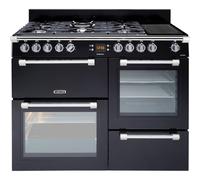 Leisure Cookmaster CK110F324K - Cuisinière (four à deux étages) - pose libre - largeur : 110 cm - profondeur : 60 cm - hauteur : 90 cm - avec système auto-nettoyant - noir