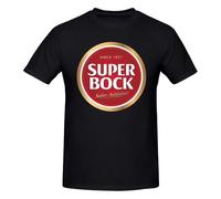 Leisure Cool Man Super Bock Beer Portugal T-Shirt Harajuku 100% Cotton Graphics Tshirt Tops M Black XL