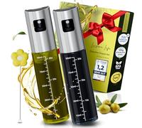 Leisure Life® | NOUVEAUTÉ | Lot de 2 vaporisateurs d'huile | Revêtement en acier inoxydable de 1 mm | Verre anti-UV | Sans BPA | Vaporisateur d'huile de 100 ml