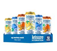 Leisure Rafraîchisseur d'électrolytes non carbonatés Hydration, paquet varié - Boisson d'eau enrichie en nutriments à faible teneur en sucre - Obtenez la meilleure hydratation avec magnésium et